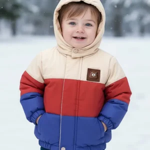 Woven Full Sleeves Solid Coloured Hooded Padded Jacket